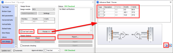 advance steel Joint design